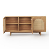 Continental Designs Taya 3 Door Rattan Arch Sideboard