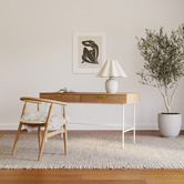 Continental Designs Thalia 2 Drawer Ripple Slatted Desk