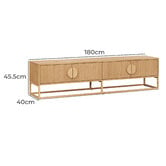 Continental Designs Tessa Ripple Slatted TV Unit
