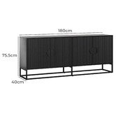 Continental Designs Tessa Ripple Slatted Sideboard