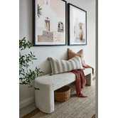 Continental Designs Cream Harper 160cm Boucle Bench