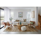 Continental Designs Light Beige Phoebe Cushion Ottoman