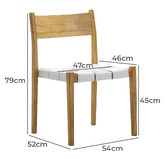 Continental Designs Gaia Sungkai Wood Stackable Dining Chairs