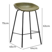 Continental Designs 63cm Cygnus Faux Leather Barstools