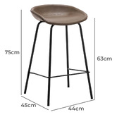 Continental Designs 63cm Cygnus Faux Leather Barstools