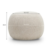 Continental Designs Light Beige Phoebe Cushion Ottoman