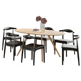 Continental Designs 6 Seater Kylen Oval Dining Table &amp; Chair Set