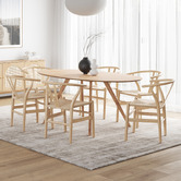 Continental Designs 6 Seater Davian Oval Dining Table &amp; Chair Set