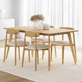 Continental Designs 4 Seater Finn Rectangular Dining Table &amp; Chair Set