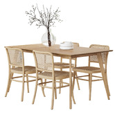 Continental Designs 4 Seater Samira Rectangular Dining Table &amp; Chair Set