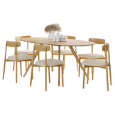 Continental Designs 6 Seater Finn Oval Dining Table &amp; Chair Set