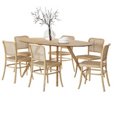 Continental Designs 6 Seater Samira Oval Dining Table &amp; Chair Set