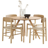 Continental Designs 4 Seater Natural Griffin Round Dining Table &amp; Chair Set