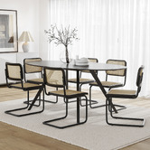 Continental Designs 6 Seater Dayton Oval Dining Table &amp; Chair Set