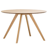 Continental Designs 4 Seater Natural Kylen Round Dining Table &amp; Chair Set