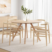 Continental Designs 4 Seater Adriel Round Dining Table &amp; Chair Set
