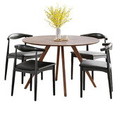 Continental Designs 4 Seater Kylen Round Dining Table &amp; Chair Set