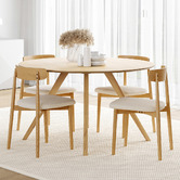 Continental Designs 4 Seater Finn Round Dining Table &amp; Chair Set