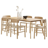 Continental Designs 6 Seater Griffin Rectangular Dining Table &amp; Chair Set