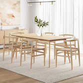 Continental Designs 6 Seater Adriel Rectangular Dining Table &amp; Chair Set
