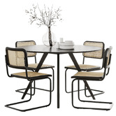 Continental Designs 4 Seater Dayton Round Dining Table &amp; Chair Set