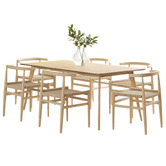 Continental Designs 6 Seater Adriel Rectangular Dining Table &amp; Chair Set