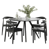 Continental Designs 4 Seater Kylen Round Dining Table &amp; Chair Set