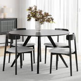 Continental Designs 4 Seater Finn Round Dining Table &amp; Chair Set