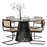 Continental Designs 4 Seater Dayton Dining Table &amp; Chair Set