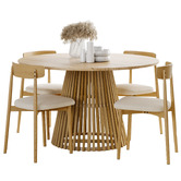 Continental Designs 4 Seater Finn Dining Table &amp; Chair Set