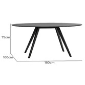 Continental Designs 6 Seater Dayton Oval Dining Table &amp; Chair Set