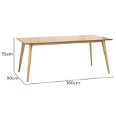 Continental Designs 6 Seater Miel Boucle Dining Table &amp; Chair Set