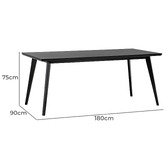 Continental Designs 6 Seater Davian Rectangular Dining Table &amp; Chair Set