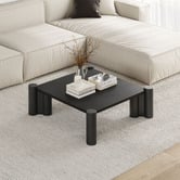Continental Designs Kieran Square Concrete &amp; Oak Wood Coffee Table