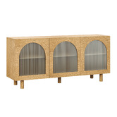 Continental Designs Jaydon 3 Door Fluted Glass Arch Sideboard