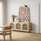 Continental Designs Jaydon 3 Door Fluted Glass Arch Sideboard