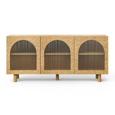 Continental Designs Jaydon 3 Door Fluted Glass Arch Sideboard