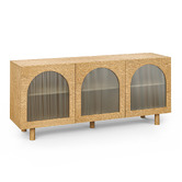 Continental Designs Jaydon 3 Door Fluted Glass Arch Sideboard