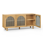 Continental Designs Jaydon 3 Door Fluted Glass Arch Sideboard