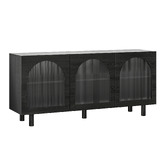Continental Designs Jaydon 3 Door Fluted Glass Arch Sideboard