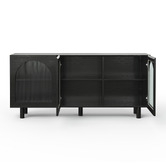 Continental Designs Jaydon 3 Door Fluted Glass Arch Sideboard