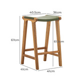 Continental Designs 67cm Soraya Flat Leather Bar Stool