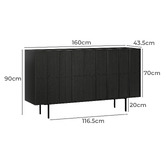 Continental Designs Jynea 2 Door 2 Drawer Sideboard