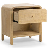 Continental Designs Connor Rubberwood Bedside Table