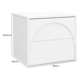 Continental Designs Persei 2 Drawer Bedside Table