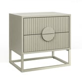 Continental Designs Tessa 2 Drawer Bedside Table