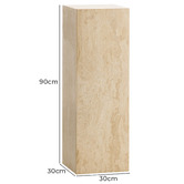 Continental Designs Lorelei Plinth Turkish Travertine Side Table