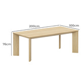 Continental Designs Trenton American Oak Wood Dining Table