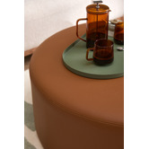 Continental Designs Whisky Tan Meryl Faux Leather Ottoman