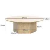 Continental Designs Harmon Turkish Travertine Coffee Table